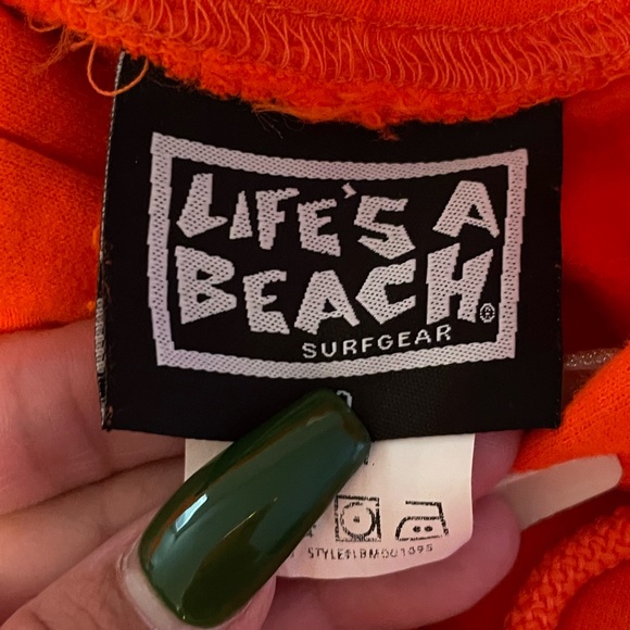 NWT Orange Life’s a Beach Surfgear Hoodie - Picture 4 of 5